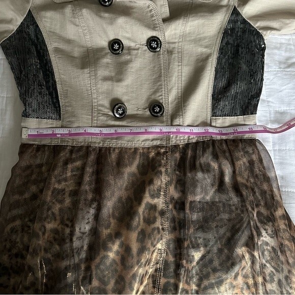 Vintage Simon Chang Mixed Media Patchwork Y2K Sequin Mini Dress Size 6 - Picture 4 of 16